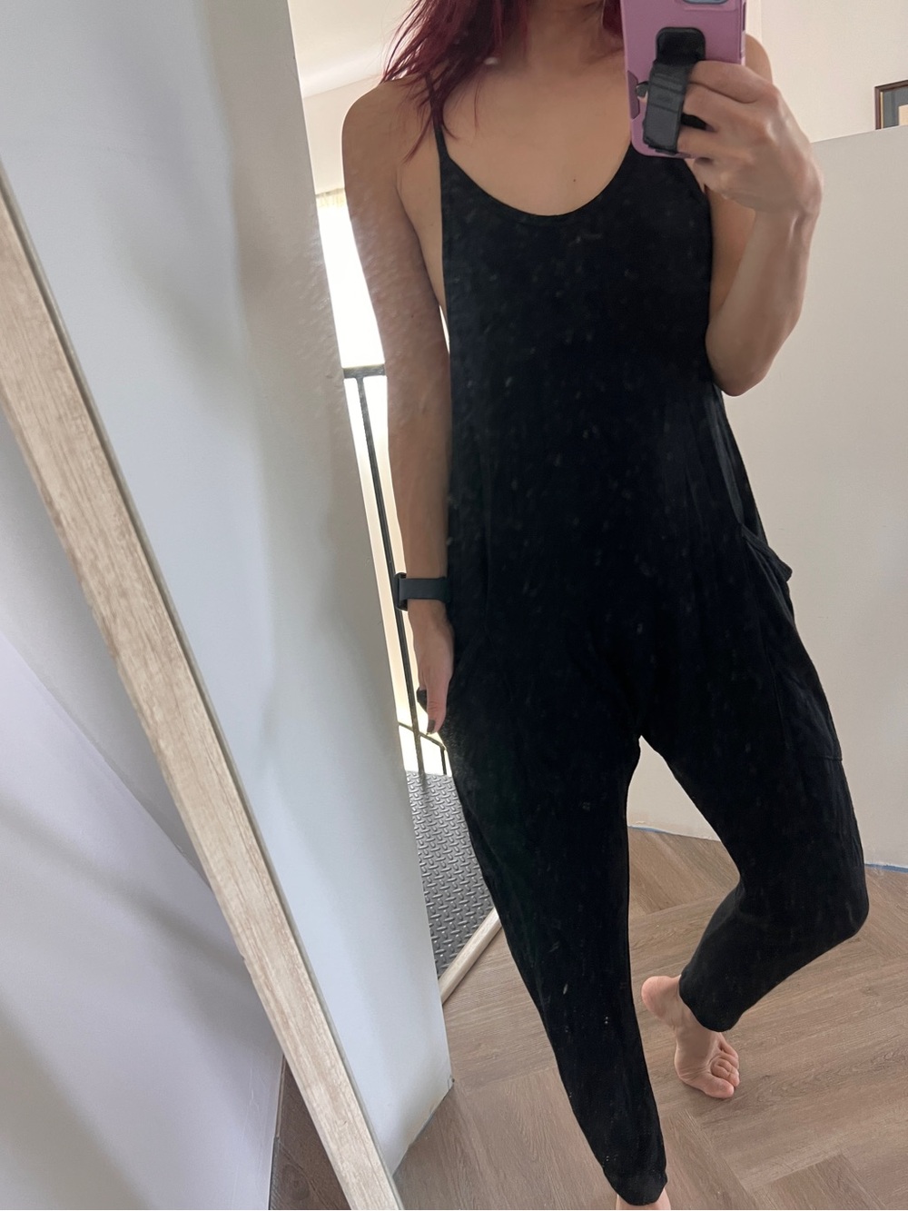 Women's Black Sleeveless Jumpsuit with Pockets S